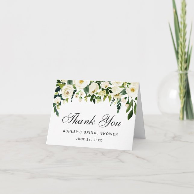 Agua Floral Verde Ducha De Novias Gracias Nota (Anverso)