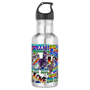 Agua Graffiti de arte callejero Términos Botella de agu