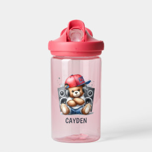 Agua Hip Hop Teddy Bear Personalizado Niños Botella de 