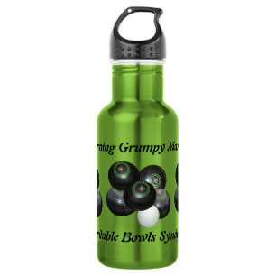 Agua Hombre Gracioso En Bolas De Césped, Botella De Agu