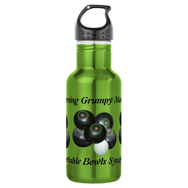 Agua Hombre Gracioso En Bolas De Césped, Botella De Agu (Anverso)