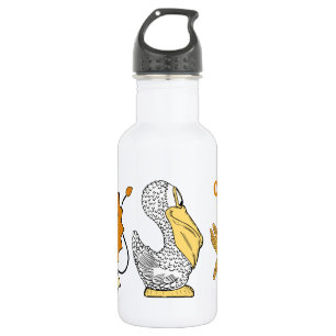 Agua Ilustraciones animales nombre a medida botella de 