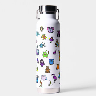 Agua los personajes del libro del alfabeto - botella de