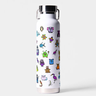 Agua los personajes del libro del alfabeto - botella de
