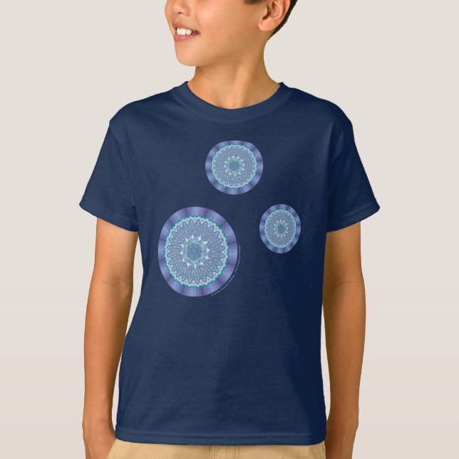 Agua Mandala niños y bebé camiseta oscura (Anverso)