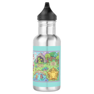 Agua Mapa de Aventura Caprichoso Botella de Escuela de