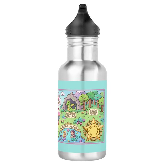 Agua Mapa de Aventura Caprichoso Botella de Escuela de  (Derecha)