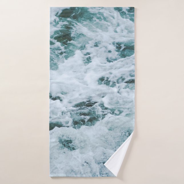 AGUA MARÍTIMA EN FOTOGRAFÍA CENTRADA (Toalla de baño)