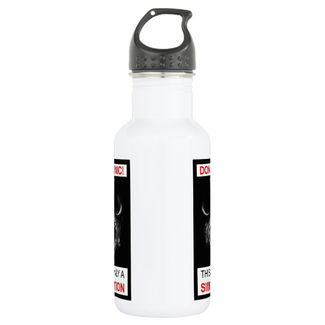 Agua ¡No se atierre! Esto es solamente una botella de (Anverso)