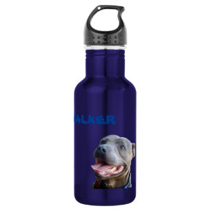Agua Nombre de Walker con Staffy Bull Terrier, Botella