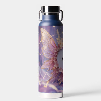 Agua Nombre Personalizado Hada Floral Tema: Botella de 