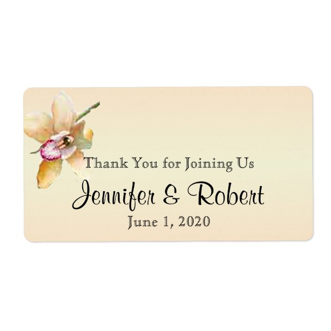 Agua Orquídea Peach Sello de frasco de agua (Frente)