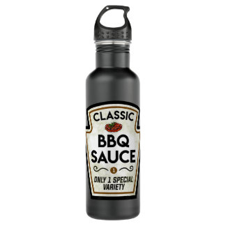 Agua Parrillada BBQ Sauce Etiqueta de botella Halloween