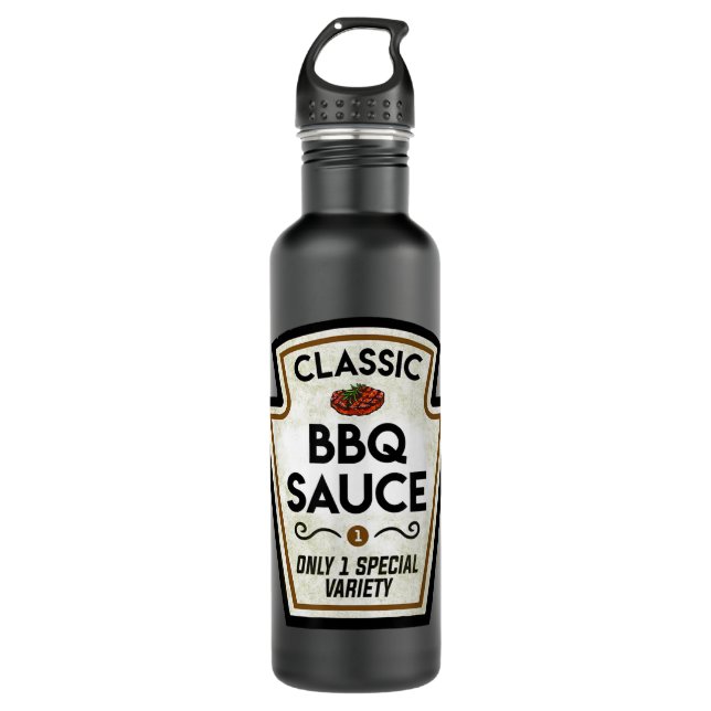 Agua Parrillada BBQ Sauce Etiqueta de botella Halloween (Anverso)