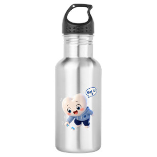 Agua Personaje de diente lindo "¡Lo tengo!" Botella de