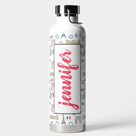 Agua personalizado de verano de 2024 en París Botella d