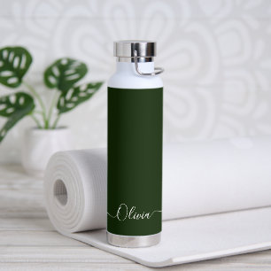 Agua PixDezines Hunter Green DIY Color de la botella de