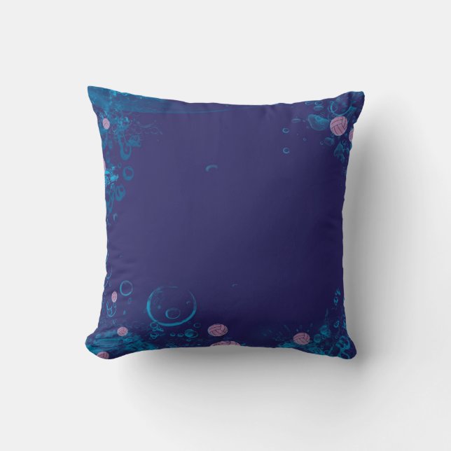 Agua Polo Cojín decorativo rosa (Anverso)