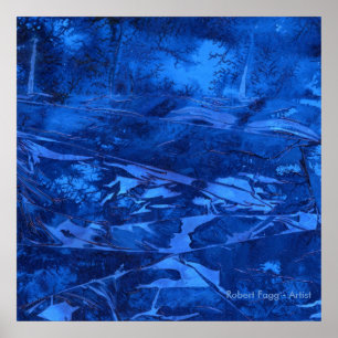 "Agua profunda #5" Resumen de arte de Robert Fagg 