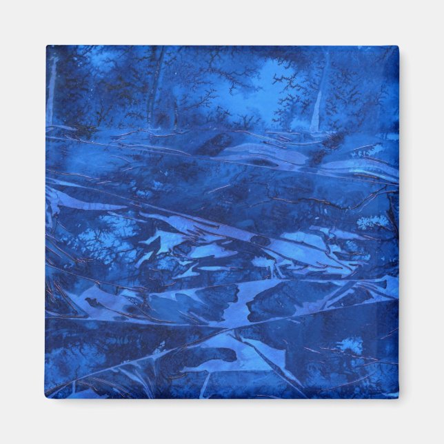 "Agua Profunda #5" Resumen de imán de arte (Frente)