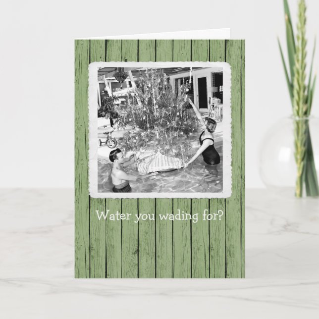 Agua Que Deseas Para La Tarjeta De Saludo De Los N (Anverso)