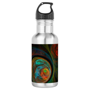 Agua Renacimiento Azul Resumen Botella de Arte