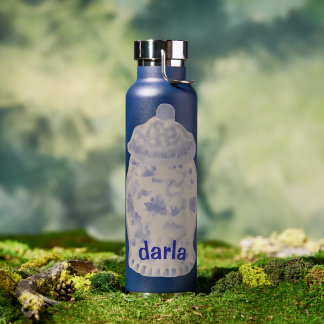 Agua Tarro de jengibre botella pegatina pintada a mano