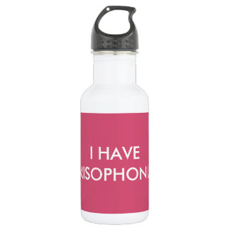 Agua Tengo botella de Misophonia - rosa