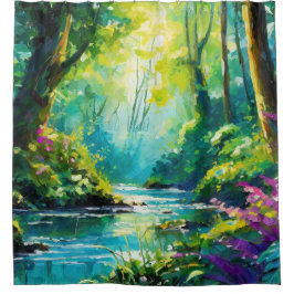 Agua Tranquila Serenity Stream Cortina de Ducha