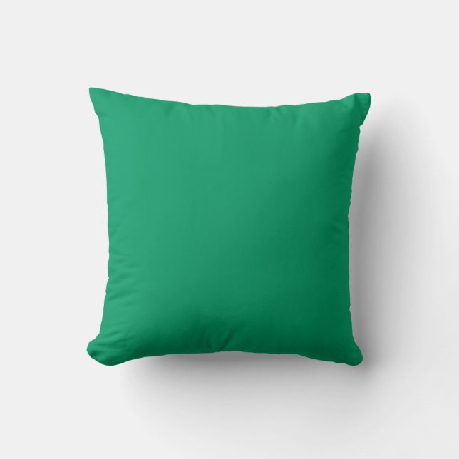 agua turquesa sólida verde azulada almohada verde (Anverso)