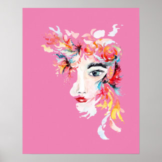 Agua única mujer frente al arte
