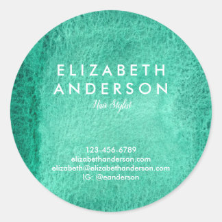 Agua verde mar Pegatina clásico redondo