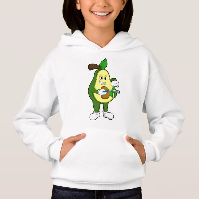 Aguacate como peluquero con navaja de afeitar (Anverso)