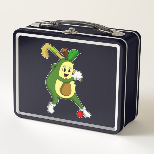 Aguacate en hockey con bate de hockey (Anverso)