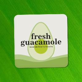 Aguacate - Etiqueta Moderna de Guacamole