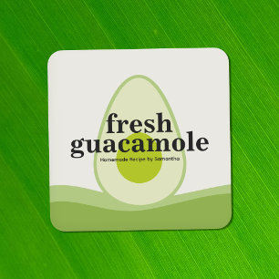 Aguacate - Etiqueta Moderna de Guacamole