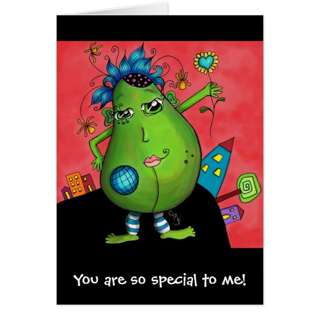 ¡Aguacate meridiano, usted es tan especial a mí! (Frente)