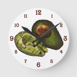 Aguacate reloj de pared acrílico