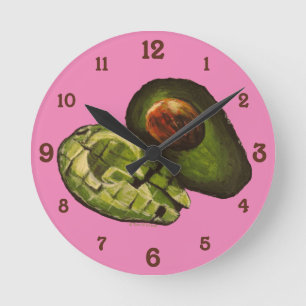 Aguacate reloj de pared acrílico