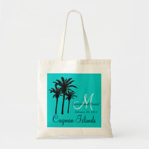 Aguamarina de las palmeras de las bolsas de asas