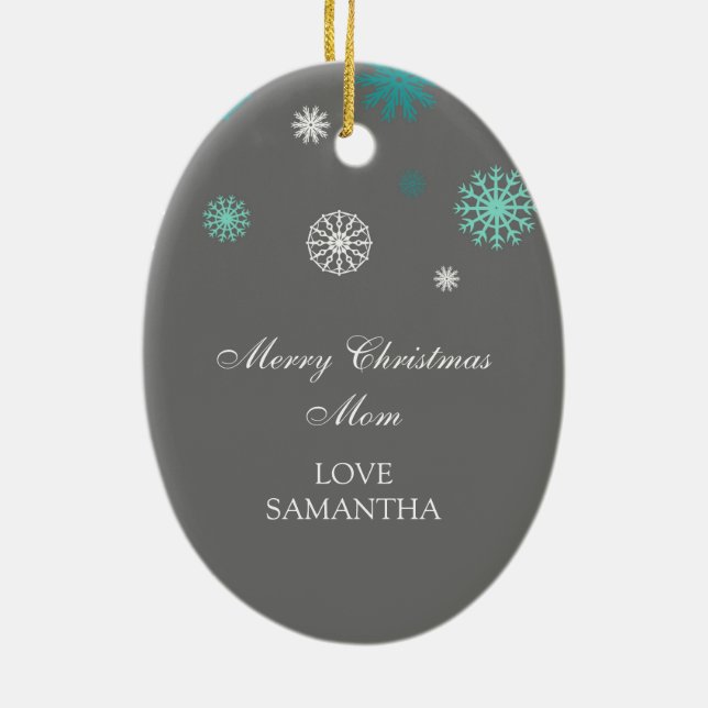 Aguamarina del ornamento de la mamá de las Felices (Atrás)