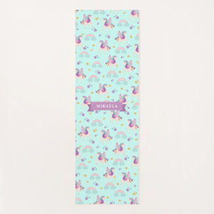 Aguamarina Mat de yoga infantil con forma de crud