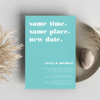 Aguamarina | Moderna Invitación de postergación de