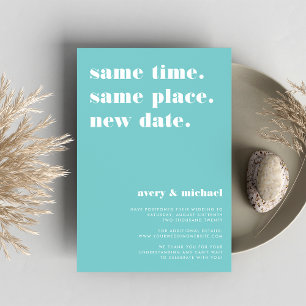 Aguamarina   Moderna Invitación de postergación de