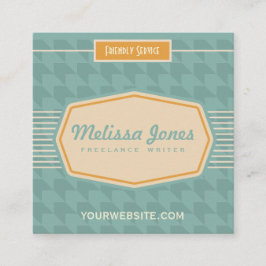 Aguamarina retra de la tarjeta de visita de la