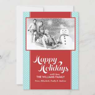 Aguamarina y líneas de puntos tarjetas de encargo