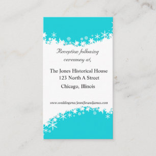 Aguamarina y tarjetas blancas del recinto de la