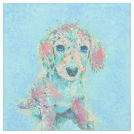 aguamarina y tela personalizable del dachshund