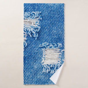 Aguantar a Denim Jeans. Destruido y destruido: Blu