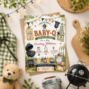 aguarela Invitación de Baby Shower de verano en el